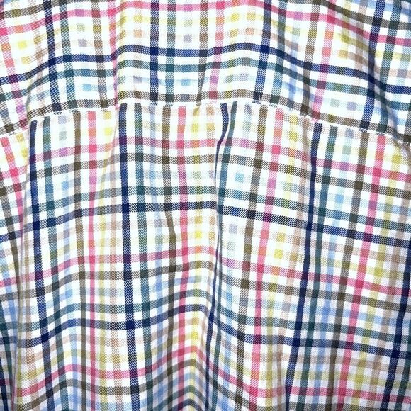 Tailorbyrd 100% cotton long sleeved plaid print men’s button down shirt XXL - Picture 7 of 9